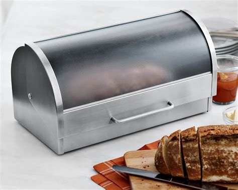 stainless steel bread box made like butter dish|stainless steel bread box target.